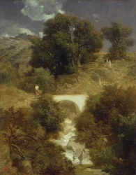 Römische Landschaft mit einer Brücke, 1863
